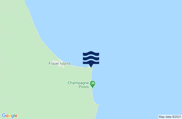 Karte der Gezeiten Fraser Island - Waddy Point, Australia