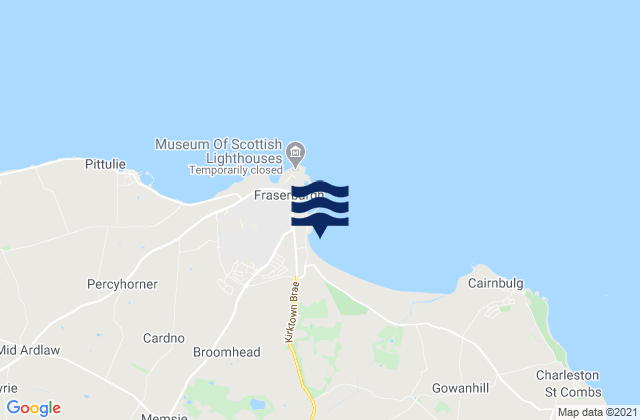 Karte der Gezeiten Fraserburgh Beach, United Kingdom