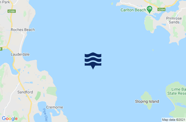 Karte der Gezeiten Frederick Henry Bay, Australia