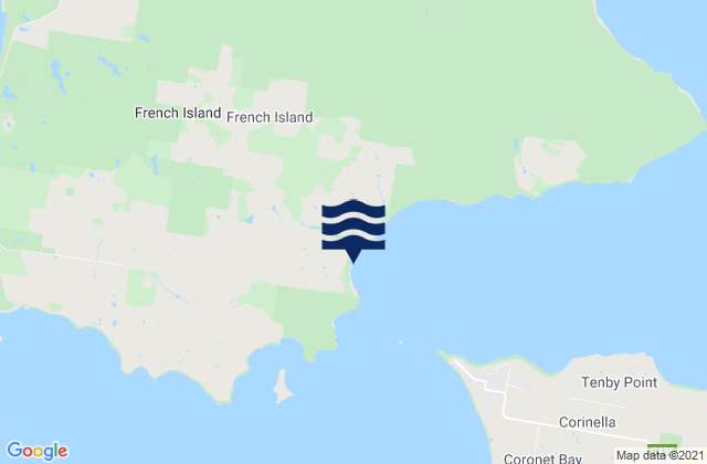 Karte der Gezeiten French Island, Australia