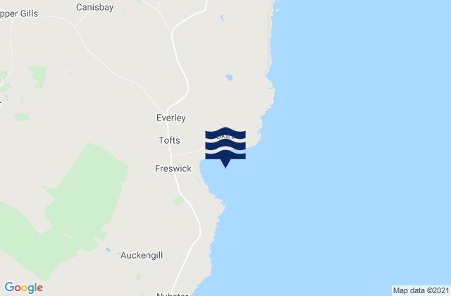 Karte der Gezeiten Freswick Bay, United Kingdom