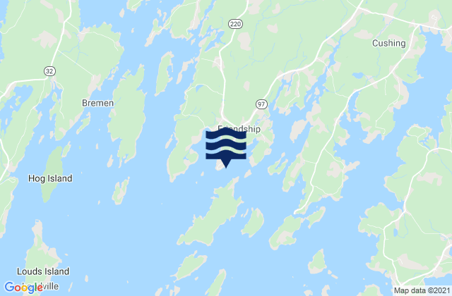Karte der Gezeiten Friendship Harbor, United States