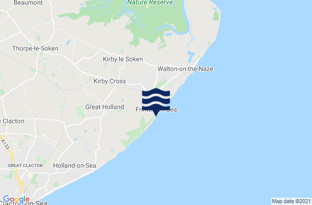 Karte der Gezeiten Frinton-on-Sea, United Kingdom