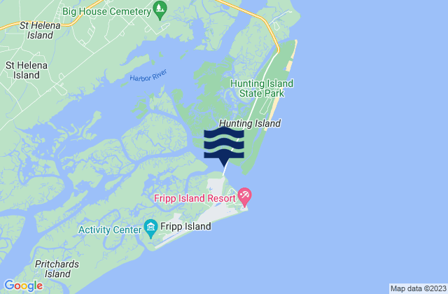Karte der Gezeiten Fripp Inlet Fripp Island, United States