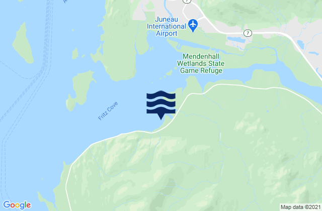 Karte der Gezeiten Fritz Cove (Douglas Island), United States