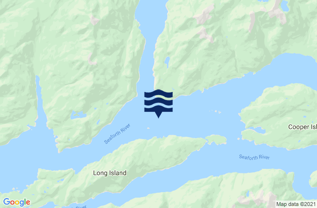 Karte der Gezeiten Front Islands, New Zealand