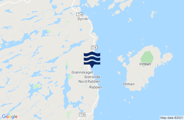 Karte der Gezeiten Frøya, Norway