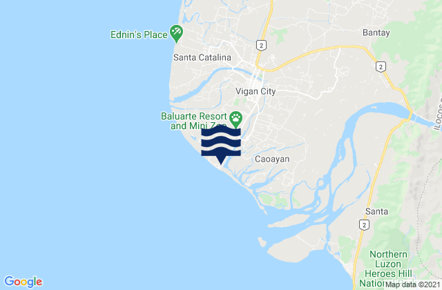 Karte der Gezeiten Fuerte, Philippines