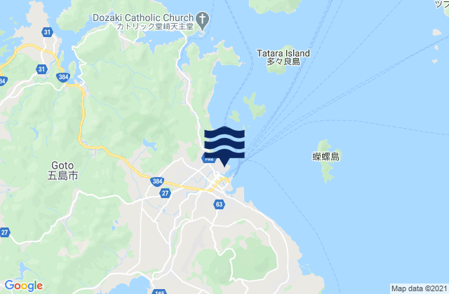 Karte der Gezeiten Fukuechō, Japan