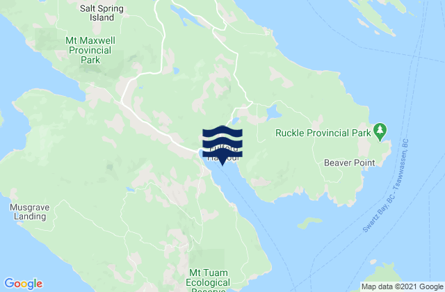 Karte der Gezeiten Fulford Harbour, United States