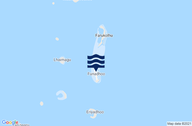 Karte der Gezeiten Funadhoo, Maldives