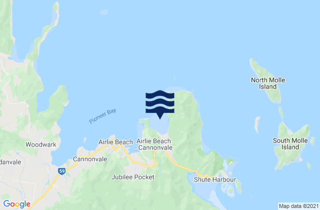 Karte der Gezeiten Funnel Bay, Australia