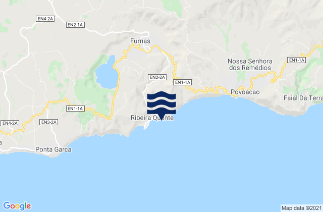 Karte der Gezeiten Furnas, Portugal