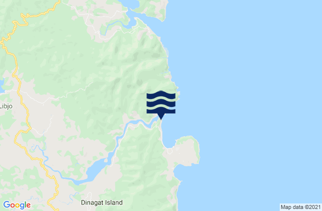 Karte der Gezeiten Gaas Bay (Dinagat Island), Philippines