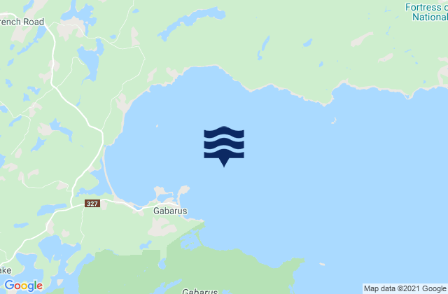 Karte der Gezeiten Gabarus Bay, Canada