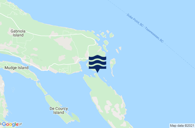 Karte der Gezeiten Gabriola Passage, Canada
