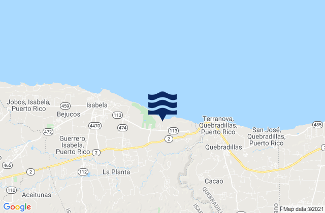 Karte der Gezeiten Galateo Alto Barrio, Puerto Rico