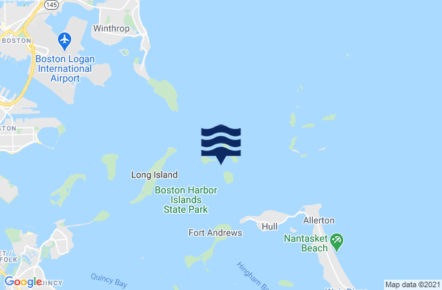 Karte der Gezeiten Gallops Island 0.1 n.mi. southeast of, United States