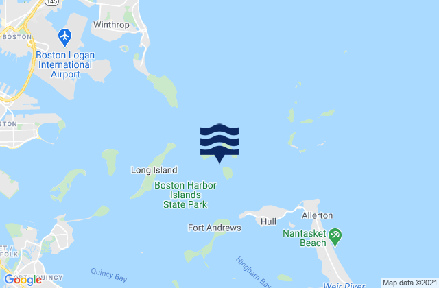 Karte der Gezeiten Gallops Island 0.2 n.mi. SSE of, United States