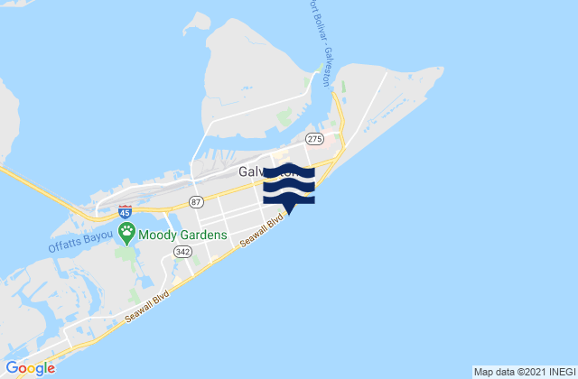 Karte der Gezeiten Galveston - FlagshipPier, United States