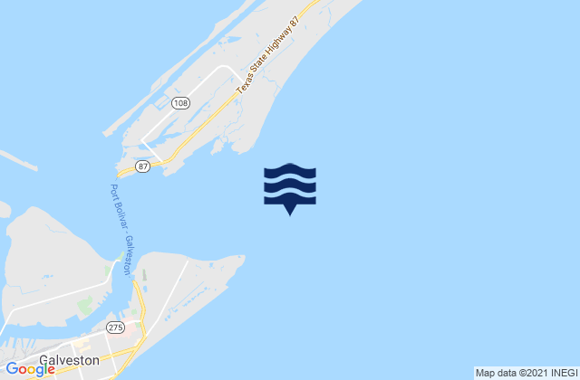 Karte der Gezeiten Galveston Bay Ent. (between jetties), United States