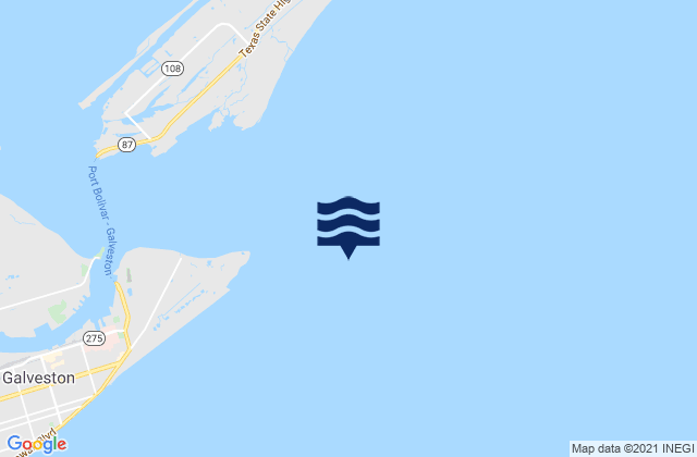 Karte der Gezeiten Galveston Bay Entrance South Jetty, United States