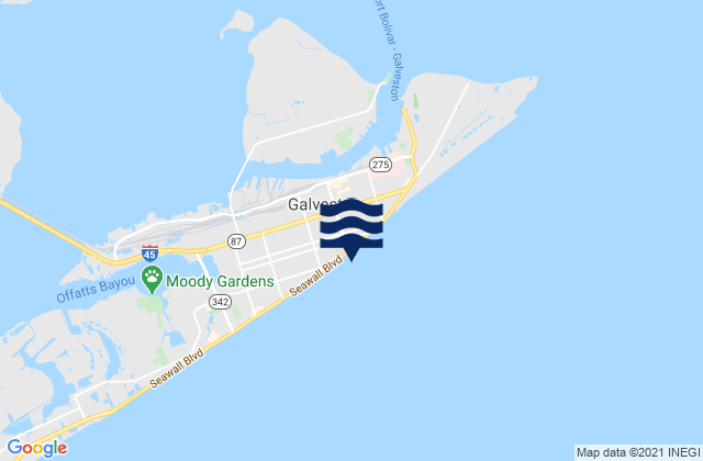 Karte der Gezeiten Galveston Pleasure Pier, United States