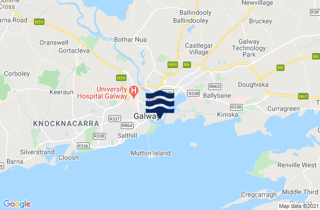 Karte der Gezeiten Galway Port, Ireland
