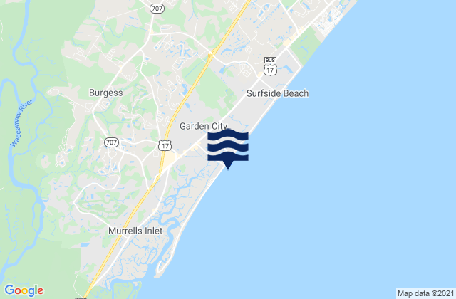 Karte der Gezeiten Garden City Pier (ocean), United States
