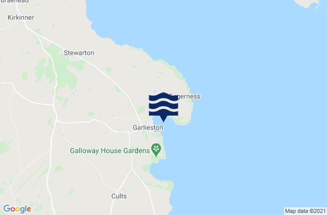 Karte der Gezeiten Garlieston Bay, United Kingdom