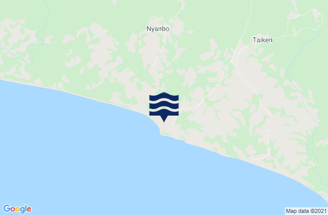 Karte der Gezeiten Garraway, Liberia