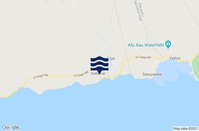 Karte der Gezeiten Gataivai, Samoa