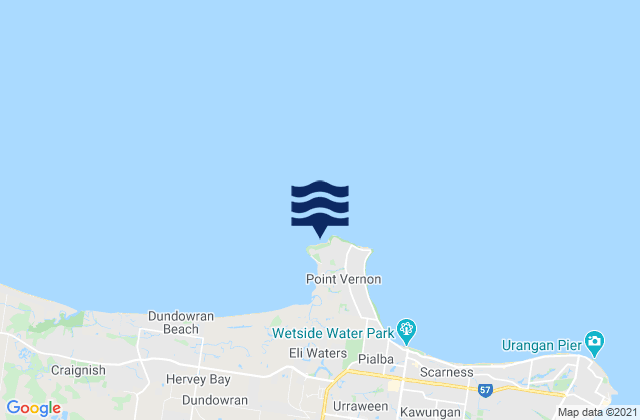 Karte der Gezeiten Gatakers Bay, Australia