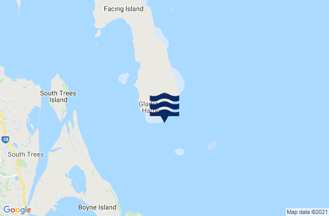 Karte der Gezeiten Gatcombe Head, Australia