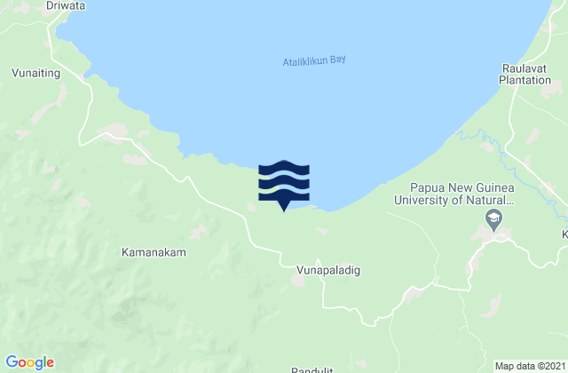 Karte der Gezeiten Gazelle, Papua New Guinea