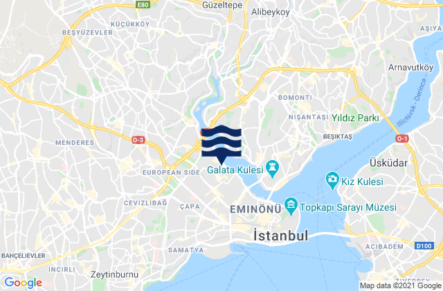 Karte der Gezeiten Gaziosmanpaşa, Turkey