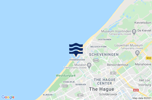 Karte der Gezeiten Gemeente Den Haag, Netherlands