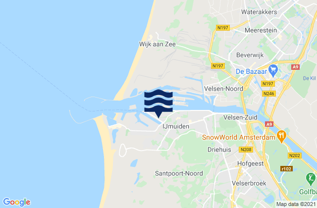 Karte der Gezeiten Gemeente Haarlem, Netherlands