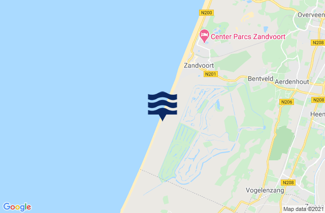 Karte der Gezeiten Gemeente Hillegom, Netherlands