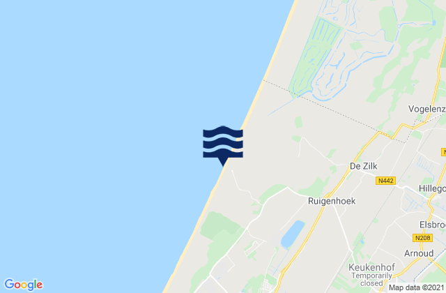 Karte der Gezeiten Gemeente Lisse, Netherlands