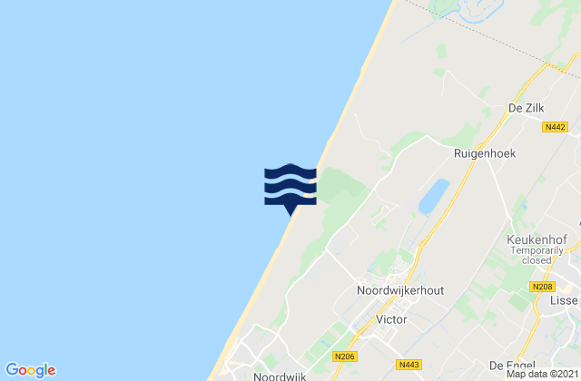 Karte der Gezeiten Gemeente Noordwijk, Netherlands