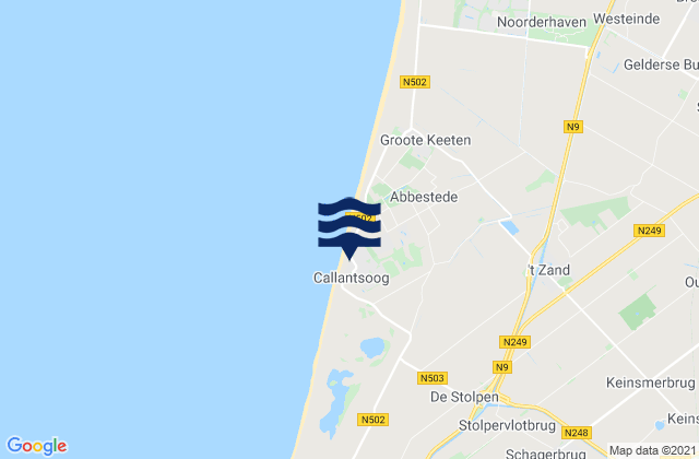 Karte der Gezeiten Gemeente Schagen, Netherlands