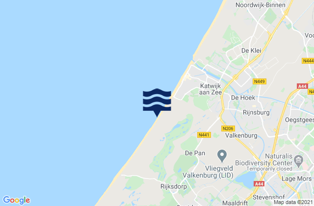 Karte der Gezeiten Gemeente Voorschoten, Netherlands