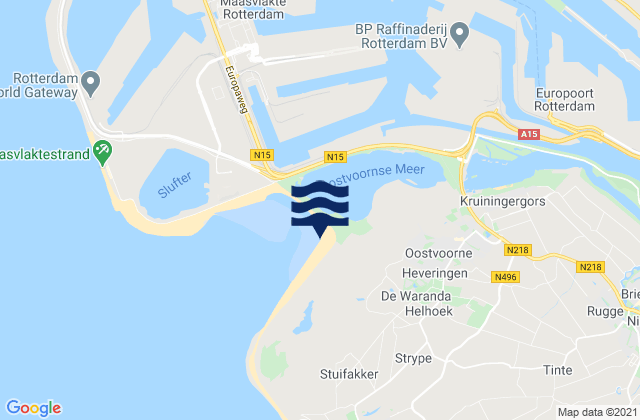 Karte der Gezeiten Gemeente Westvoorne, Netherlands