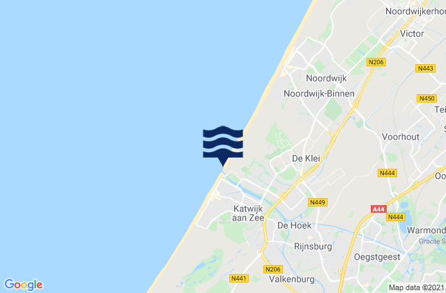 Karte der Gezeiten Gemeente Zoeterwoude, Netherlands