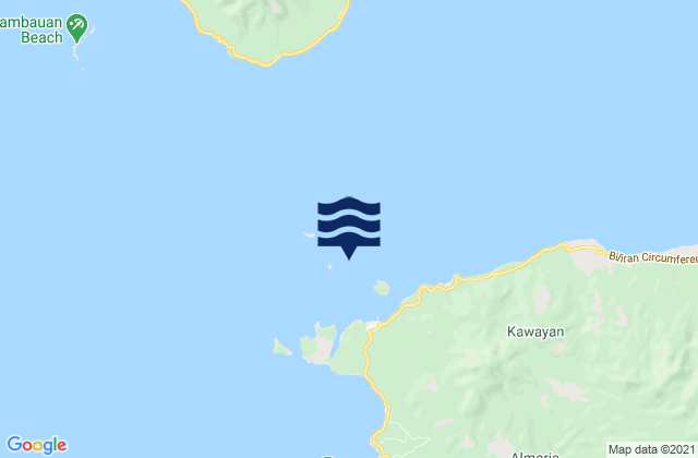 Karte der Gezeiten Genuruan Island Biliran Island, Philippines
