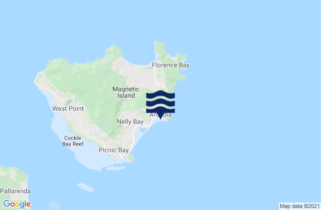 Karte der Gezeiten Geoffrey Bay, Australia