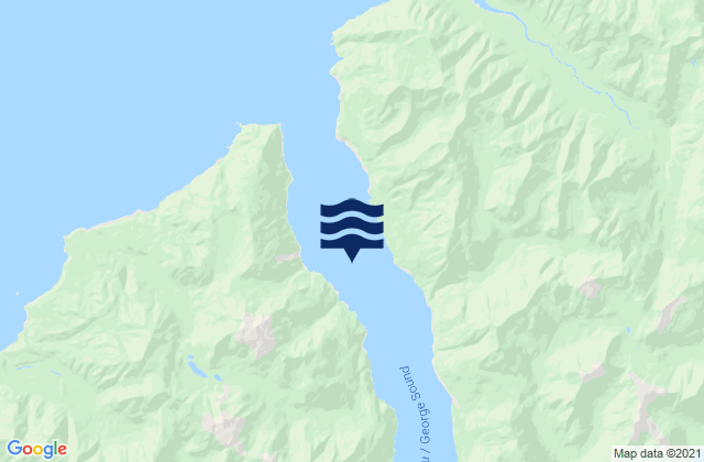 Karte der Gezeiten George Sound, New Zealand