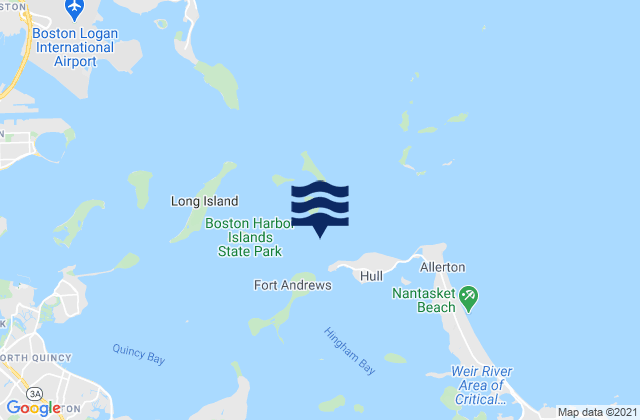 Karte der Gezeiten Georges Island 0.4 n.mi. SSE of, United States