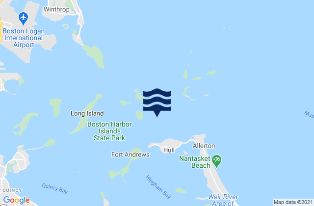 Karte der Gezeiten Georges Island 0.4 n.mi. east of, United States
